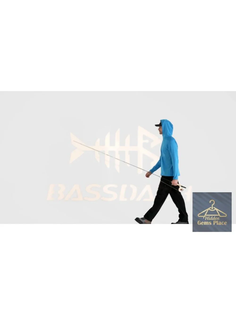 UPF 50+ Long Sleeve Fishing Shirt Hoodie with Mask Neck Gaiter, 4-Way Stretch,